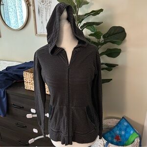 MERRELL women’s XXS Striped Black and tan Women's Hoodie Jacket